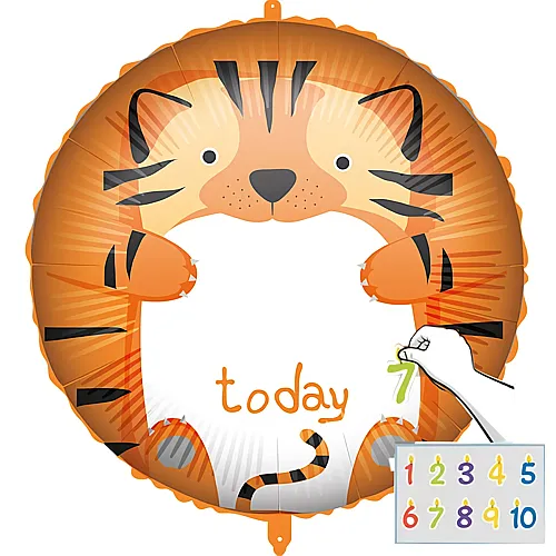 Procos Folienballon Personalisiert Tiger - � 45 cm