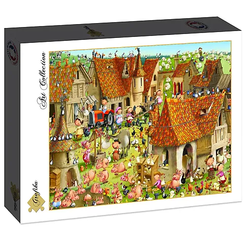 Grafika Puzzle Art Collection Fran�ois Ruyer - Farm - 2000 Teile