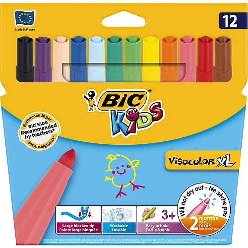 Kids Fasermaler Visacolor XL ecolutions - 12 Teile