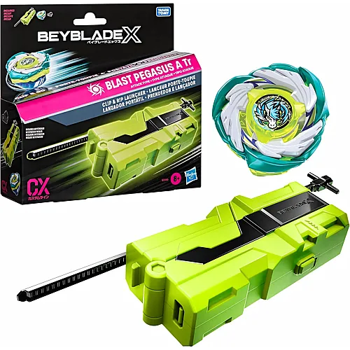 Beyblade X Clip & Rip Starter mit rechtsdrehendem Takara Tomy Angriffs-Typ Kreisel