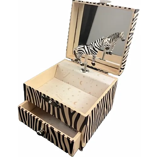 Trousselier Musikspieldose m. Schublade Zebra