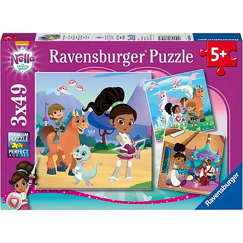 Ravensburger Puzzle 3in1 Nella, die Ritterprinzessin - 49 Teile