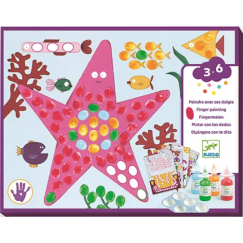 Djeco Fingerfarben Punkte und Fische