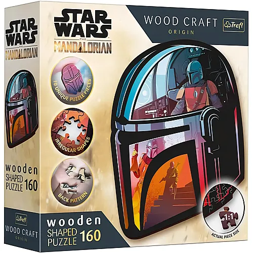 Trefl Puzzle Star Wars Wood Craft The Mandalorian - 160 Teile