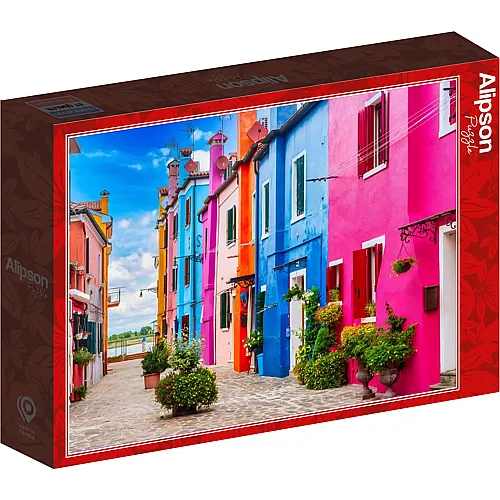 Alipson Puzzle Bunte Gasse von Burano - 500 Teile