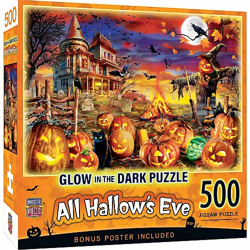 Master Pieces Puzzle Glow in the Dark All Hallow's Eve - 500 Teile