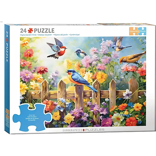 Eurographics Puzzle Connecting Pieces Gartenv�gel - 24 Teile