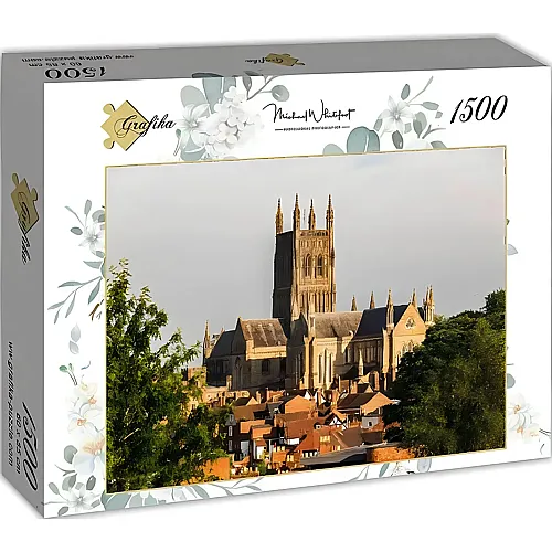 Grafika Puzzle Worcester Cathedral - Blick vom Royal Fortress Park (1500Teile)