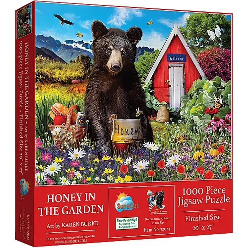 SunsOut Puzzle Karen Burke Honey in the Garden - 1000 Teile