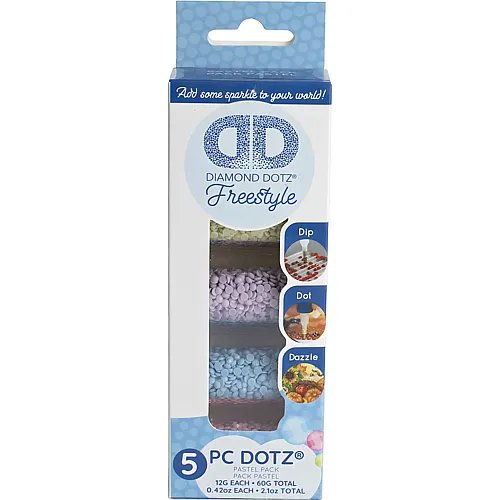 Diamond Dotz Diamond Painting 5 Pastellfarben