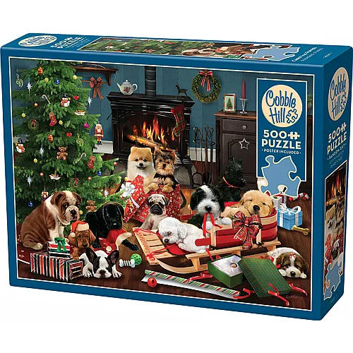 Cobble Hill Puzzle Welpen an Weihnachten (500Teile)
