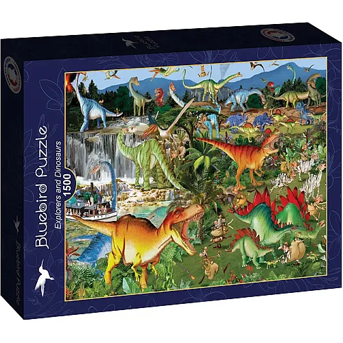 Bluebird Puzzle Fran�ois Ruyer Explorers and Dinosaurs - 1500 Teile