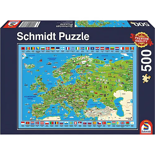Schmidt Puzzle Europa entdecken (500Teile)