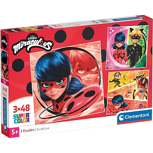 Clementoni Puzzle Supercolor Miraculous - 48 Teile
