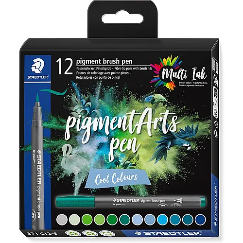 Staedtler Pigment Brush Pen - 12 Teile