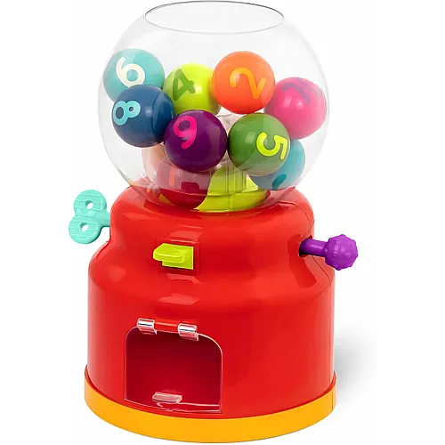 Battat Zahlen & Farben Kaugummiautomat - Spielzeug-Kaugummi-Spender - 10 bunte Zahlenkugeln - Z�hlen und Ursache-Wirkung - Lernspielzeug f�r Kleinkinder, Kinder - 12 Monate +