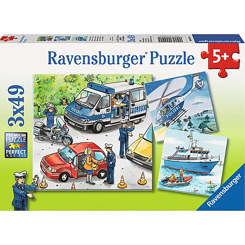 Ravensburger Puzzle Polizeieinsatz (3x49)