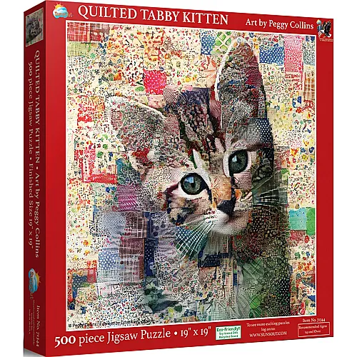 SunsOut Puzzle Peggy Collins Gestepptes getigertes K�tzchen (500Teile)