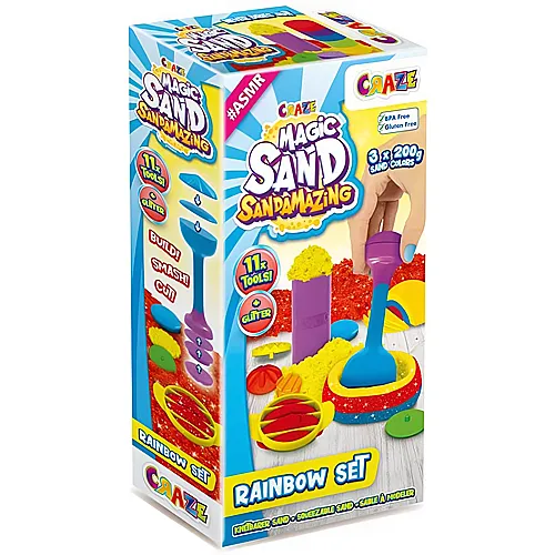 Craze Magic Sand Sandamazing Rainbow Set (3x200g)