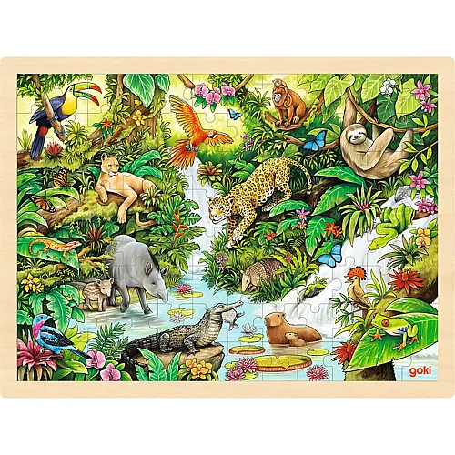 Goki Einlegepuzzle Im Dschungel (96Teile)