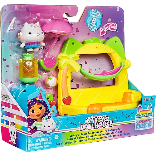 Spin Master Gabby's Dollhouse Balkon-Spielset Kuchis Saftbar