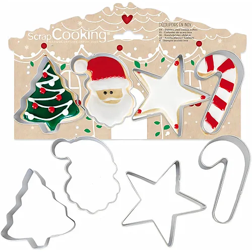 ScrapCooking Ausstecher Set Weihnachten - 4 Teile