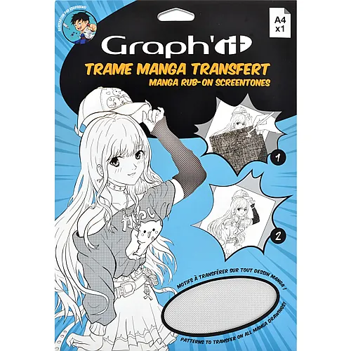 Graph'it Trame Transfer Manga Points Degrades A4