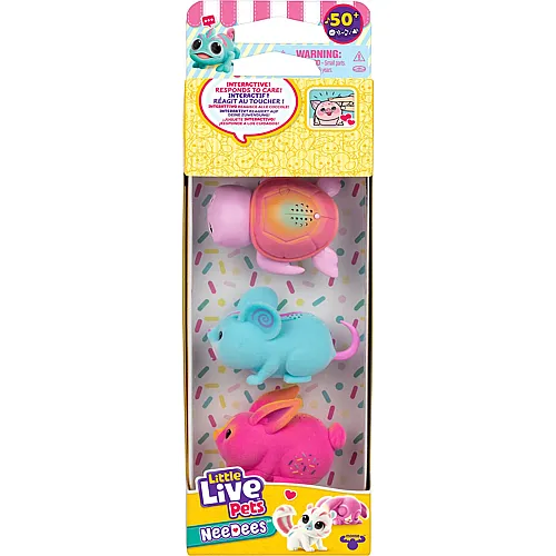 Needees 3 St�ck Little Live Pets, interaktives Haustier,