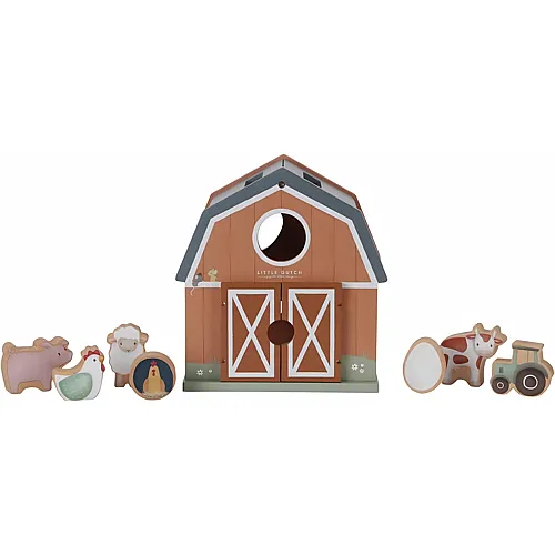 Little Dutch Formen-Steckspiel Little Farm FSC