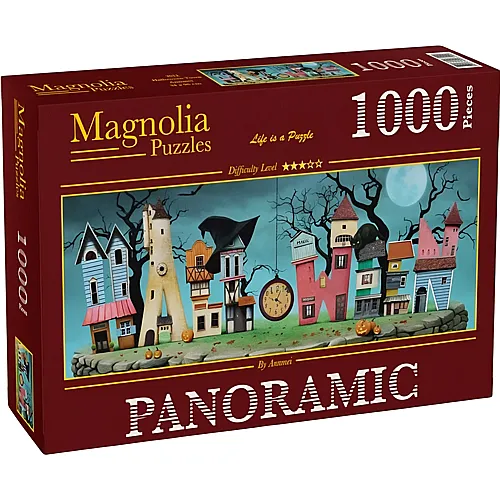 Magnolia Puzzle Panoramic Halloween Town - 1000 Teile