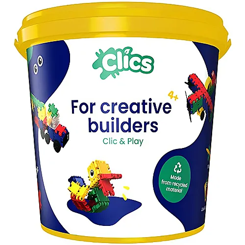 Clics Build & Play Eimer 8-in-1 (160Teile)