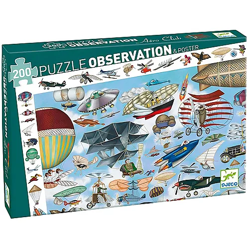 Djeco Puzzle Observation Aero Club (200Teile)
