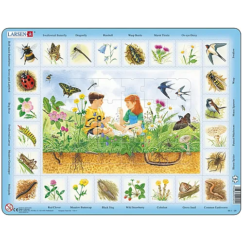 Larsen Puzzle Auf der Wiese (auf Englisch) - 48 Teile
