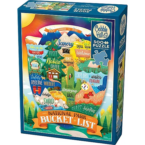 Cobble Hill Puzzle Bucket List f�r Nationalparks - 500 Teile