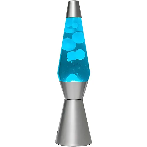 Fl�ssige Lavalampe Blau Weiss Silber Spaceship 40cm