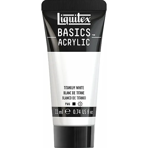 Liquitex Lqx Basics Acrylfarbe 22ml Tube Titanweiss