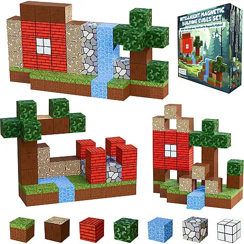 Desire Deluxe Magnetische Bauw�rfel Spielzeugsets Bausteine Stapelbl�cke Sets f�r M�dchen Jungen 3-8 Jahre alt