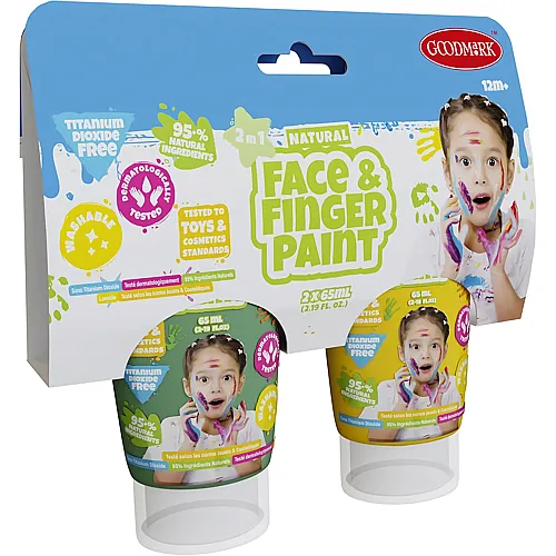 Boti Tube mit nat�rlicher Gesichts- und Fingerfarbe � Gr�n und Gelb, 2 x 65 ml