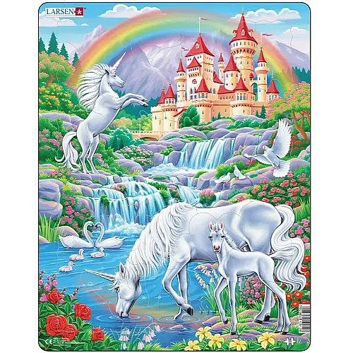 Larsen Puzzle Einh�rner - 32 Teile