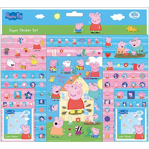 Undercover Peppa Pig Super Sticker-Set - 500 Teile