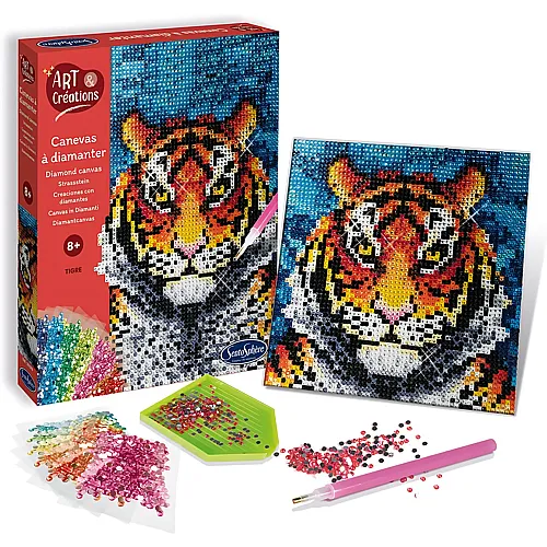 Sentosphere Art & Cr�ations Bastelset Strassstein-Bild Tiger