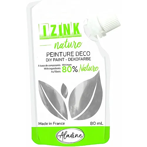 Aladine Izink Deko Naturmalfarbe Silber 80 ML