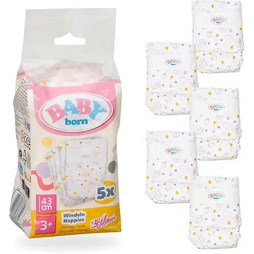 5er Pack Windeln 43cm