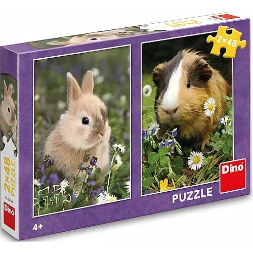 2in1 Hase und Meerschweinchen - 48 Teile