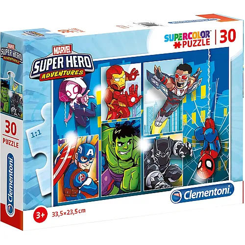 Clementoni Puzzle Supercolor Avengers Super Hero Adventures - 30 Teile