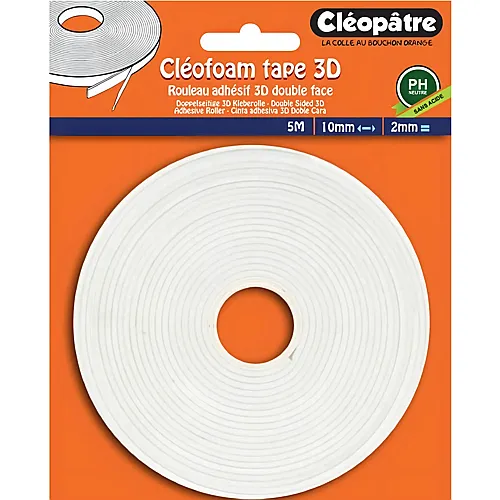 Cleopatre Cleofoam Tape 3D � Doppelseitige Kleberolle 3D St�rke Ca. 2M