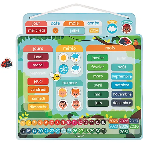 Janod Magnetischer Kalender - Fran�ais