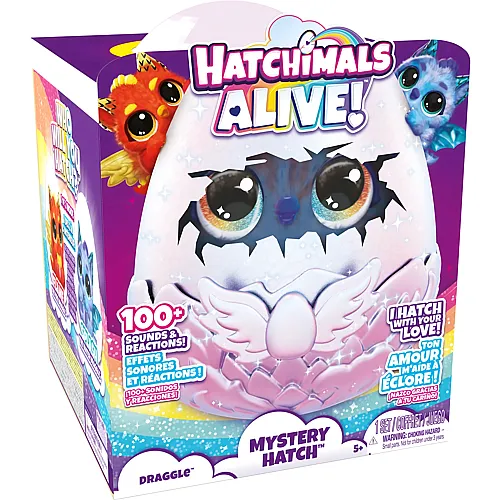 Spin Master Hatchimals Alive Mystery Ei Draggle - magisches selbstschl�pfendes Ei