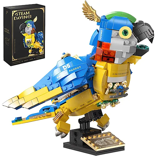 CAXIMSY Technik papagei Vogel Spielzeug Klemmbausteine Tier Deko Baustein F�r Erwachsene, Modellbausatz Geschenk Eisvogel Ab 8
