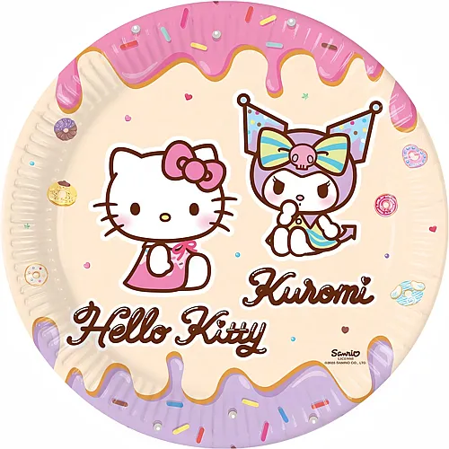Pappteller Hello Kitty Kuromi 23cm 8Teile